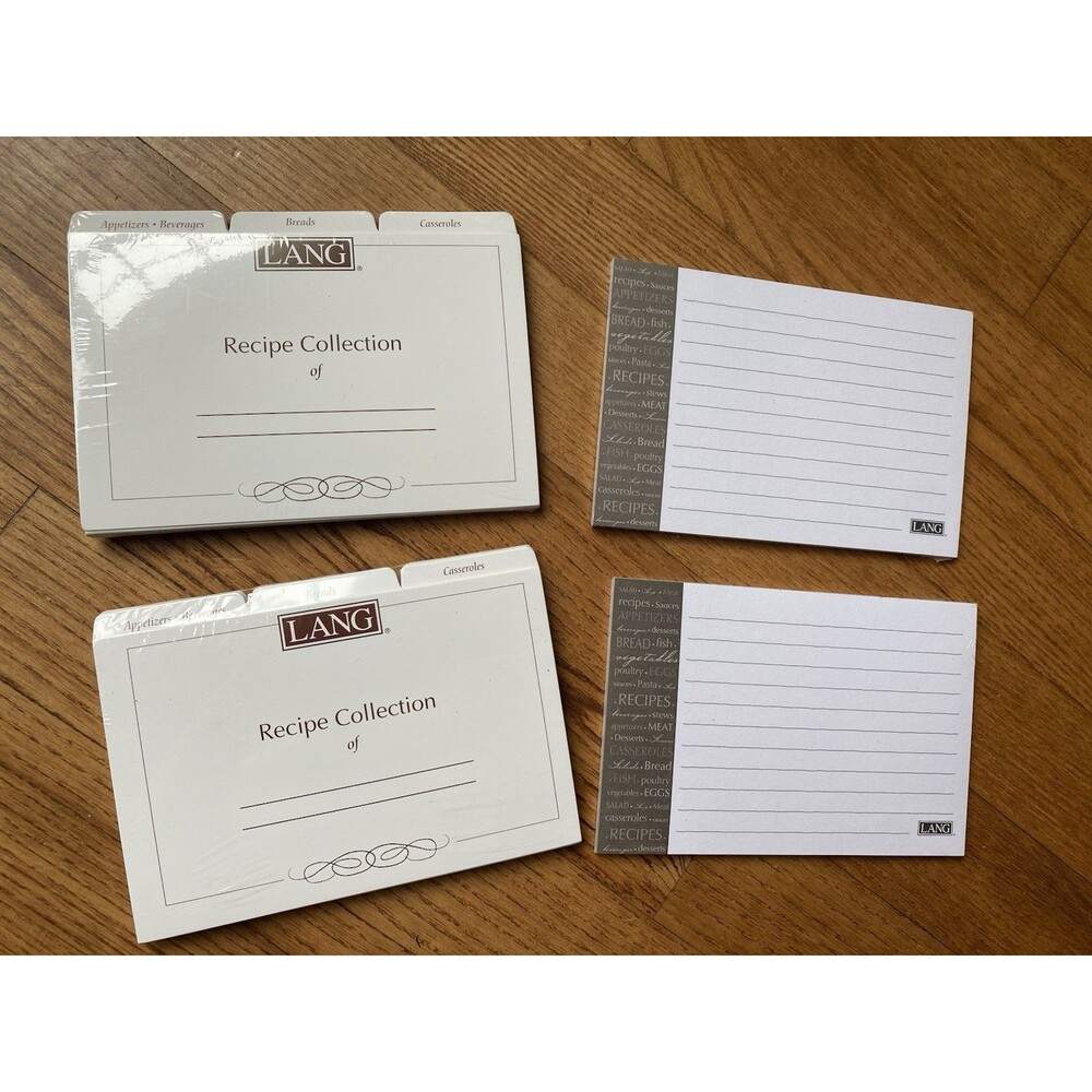 Lang Recipe Cards 2010 - Plus Index Cards 4 Brand New Unopened Packages Vintage